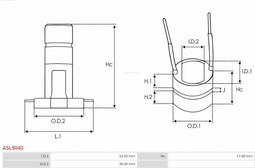 AS-PL ASL9040 - Контактное кольцо, генератор parts5.com