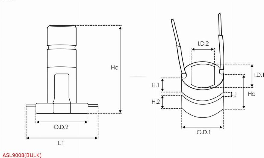 AS-PL ASL9008(BULK) - Anillo colector, alternador parts5.com