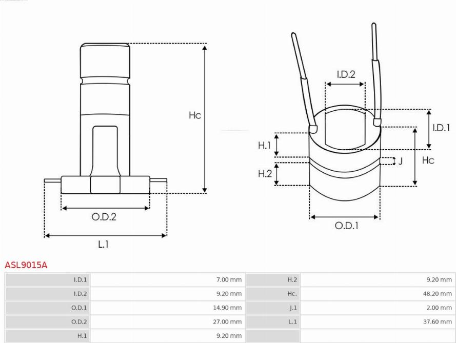 AS-PL ASL9015A - Kluzný kroužek, generátor parts5.com