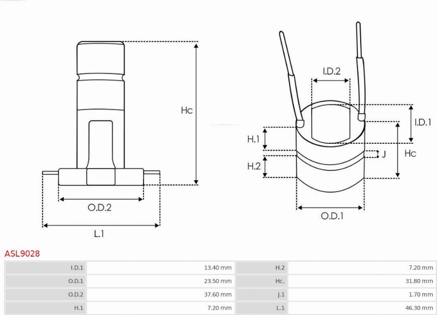 AS-PL ASL9028 - Колектор, генератор parts5.com