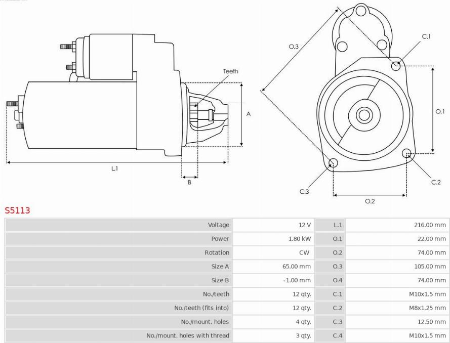 AS-PL S5113 - Zaganjalnik parts5.com