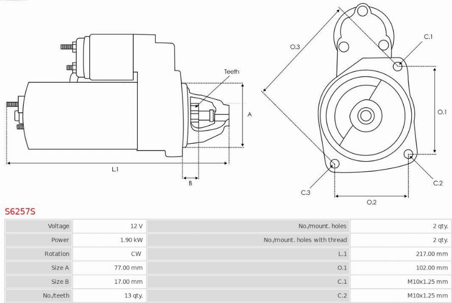 AS-PL S6257S - Zaganjalnik parts5.com