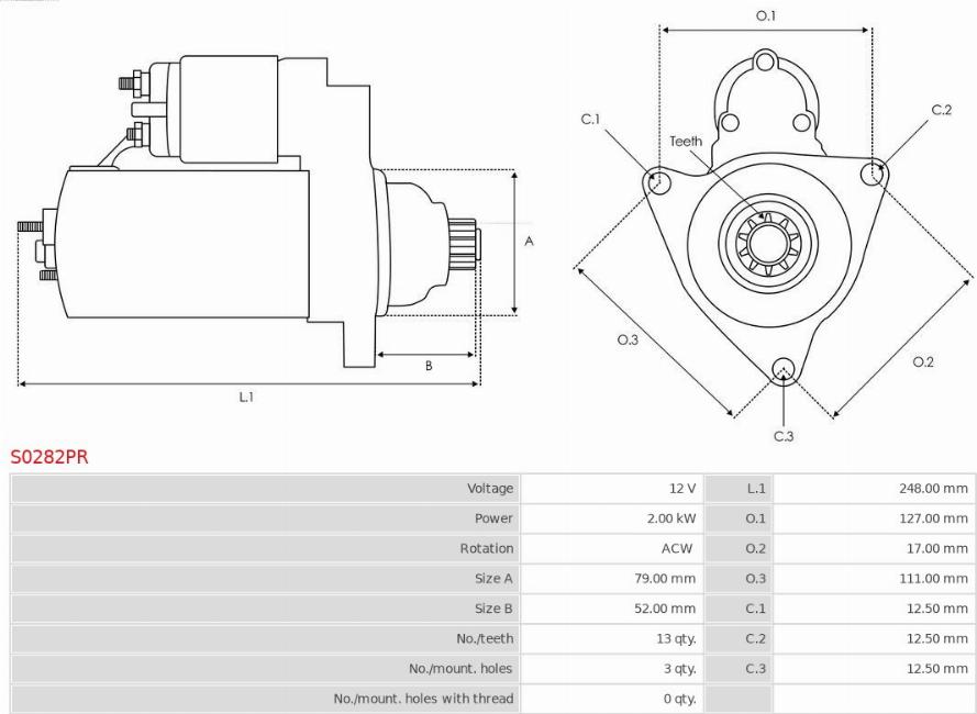 AS-PL S0282PR - Żtartér parts5.com