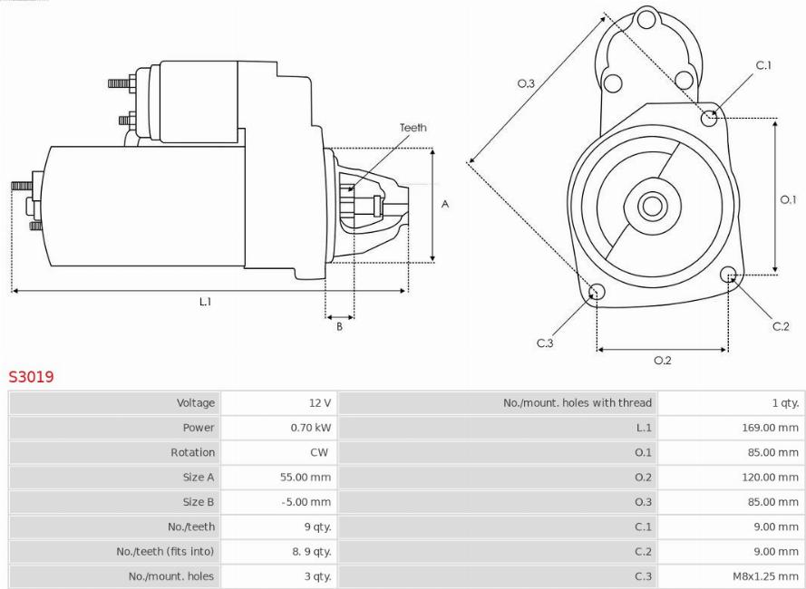 AS-PL S3019 - Uputnik parts5.com