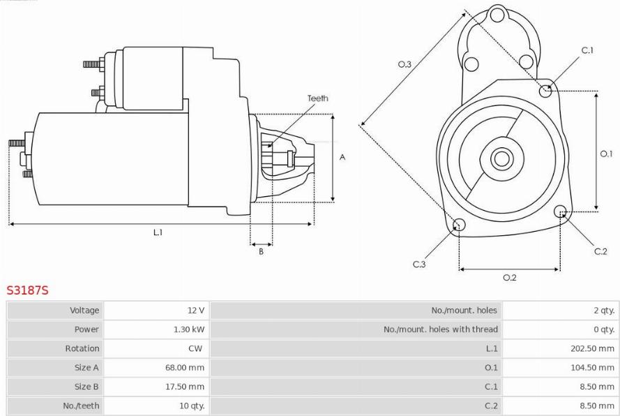 AS-PL S3187S - Μίζα parts5.com