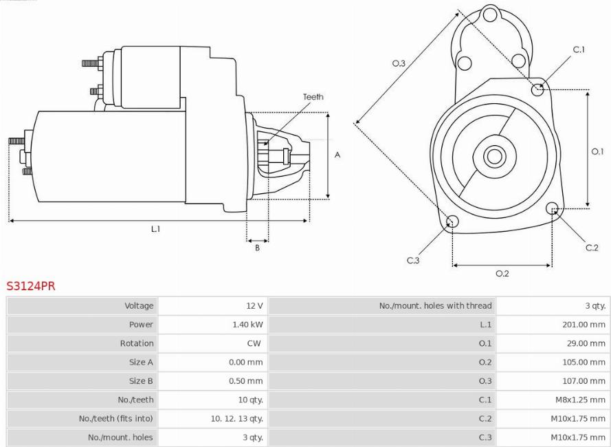 AS-PL S3124PR - Démarreur parts5.com