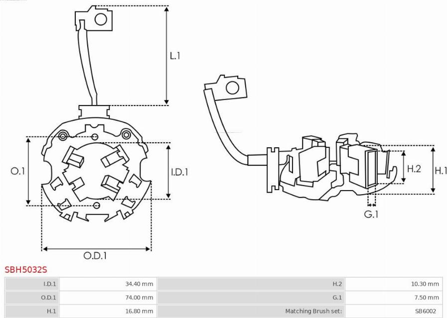 AS-PL SBH5032S - Suport perii parts5.com