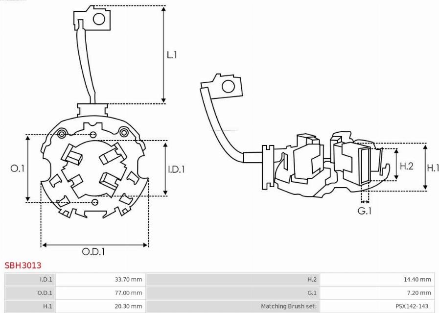 AS-PL SBH3013 - Suport perii parts5.com