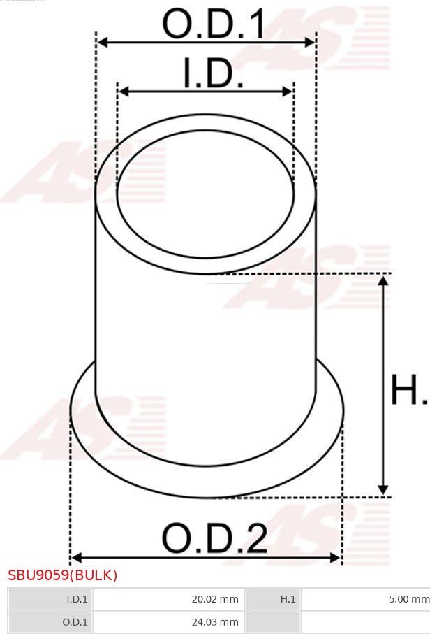 AS-PL SBU9059(BULK) - Persely, önindító tengely parts5.com