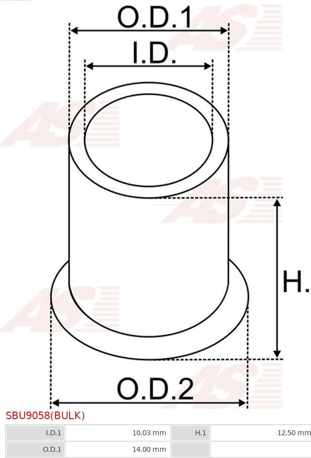 AS-PL SBU9058(BULK) - Bush, starter shaft parts5.com