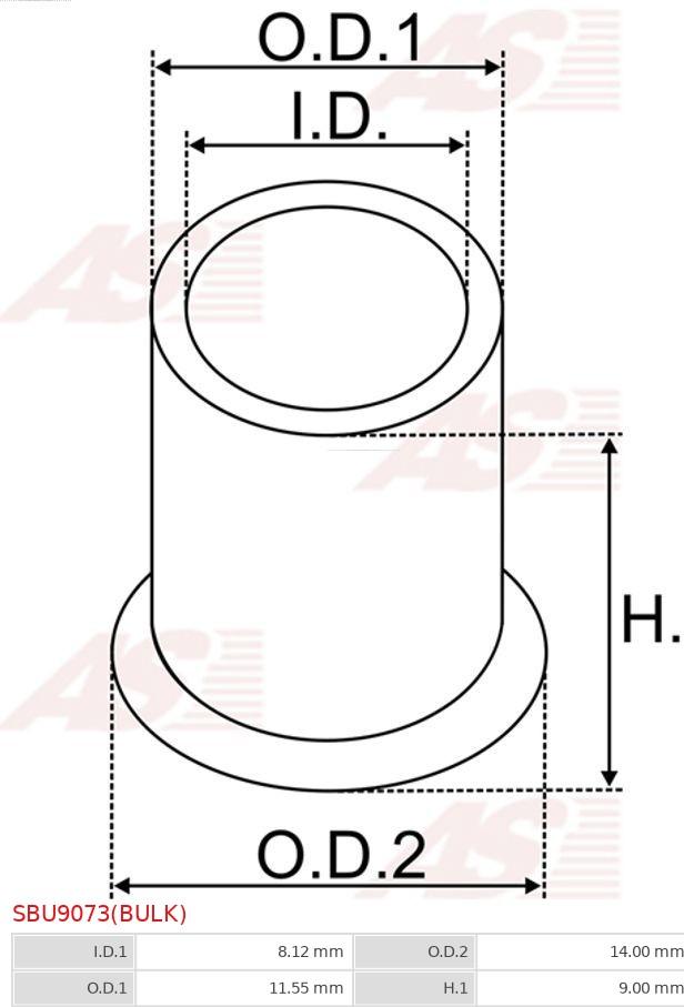 AS-PL SBU9073(BULK) - Bucsa,arbore demaror parts5.com