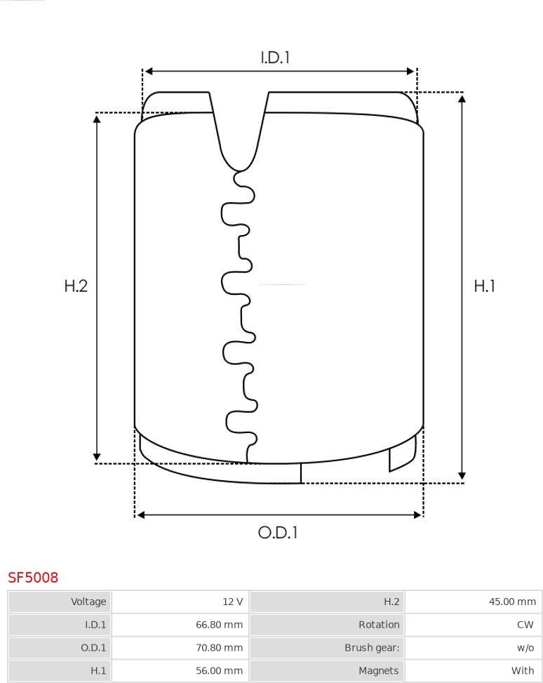 AS-PL SF5008 - Field Winding, starter parts5.com