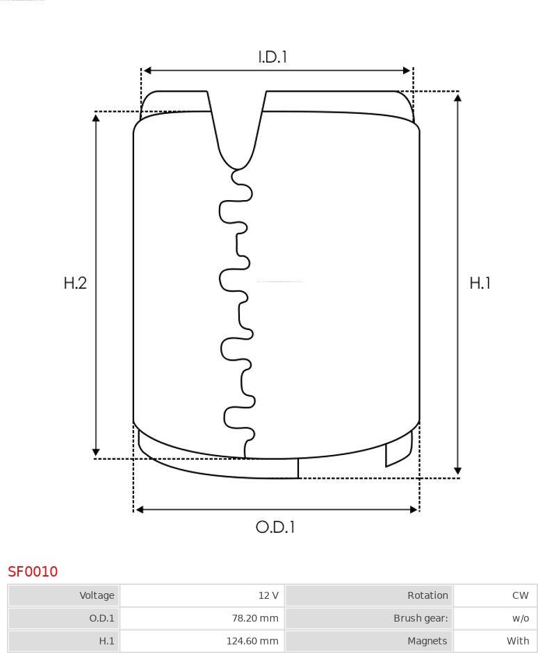 AS-PL SF0010 - Bobina cuplaj, demaror parts5.com