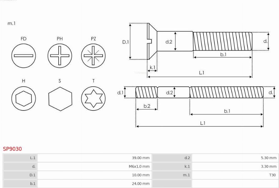 AS-PL SP9030 - Kit de reparación, alternador parts5.com