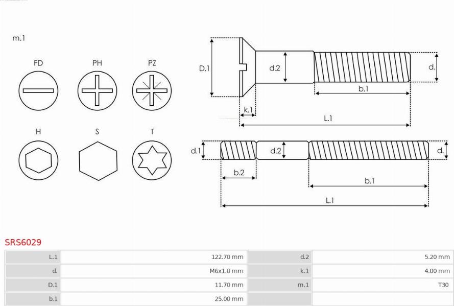 AS-PL SRS6029 - Chit reparatie, alternator parts5.com