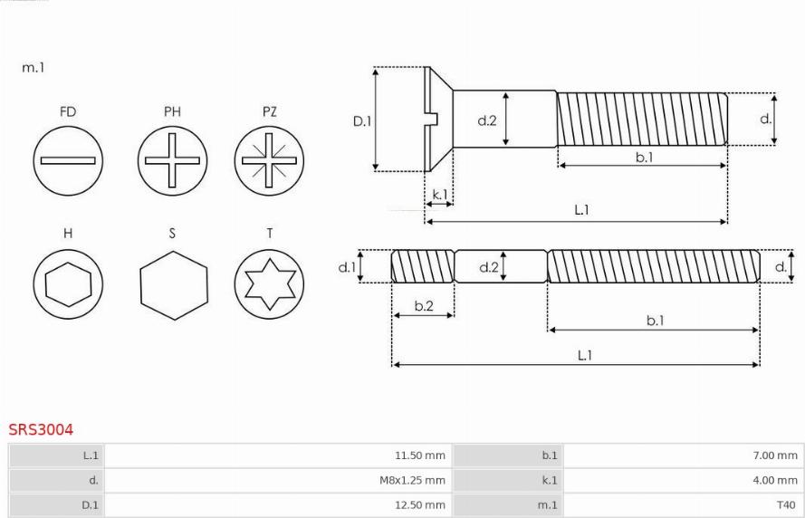 AS-PL SRS3004 - Reparatursatz, Generator parts5.com