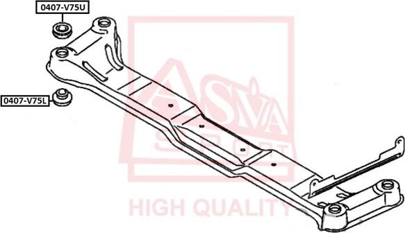 ASVA 0407-V75U - Csapágypersely, stabilizátor parts5.com