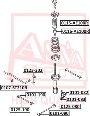 ASVA 0101-080 - Suport,trapez parts5.com