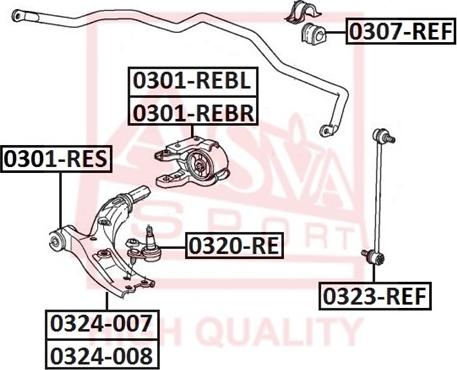 ASVA 0301-REBR - Suport,trapez parts5.com