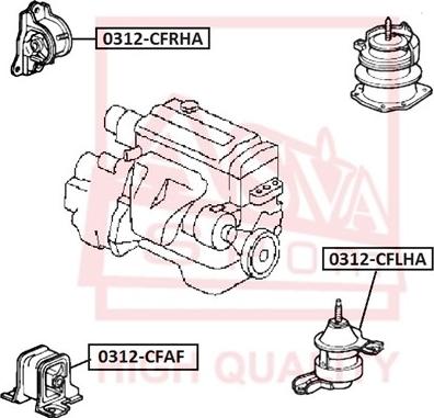 ASVA 0312-CFAF - Łożyskowanie silnika parts5.com