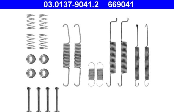 ATE 03.0137-9041.2 - Set accesorii, sabot de frana parts5.com