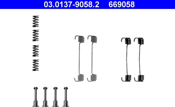 ATE 03.0137-9058.2 - Lisakomplekt, seisupiduriklotsid parts5.com