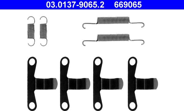 ATE 03.0137-9065.2 - Комплект принадлежности, челюсти за ръчна спирачка parts5.com