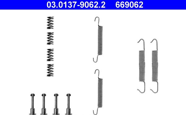 ATE 03.0137-9062.2 - Kompletni pribor, zavorne celjusti rocne zavore parts5.com