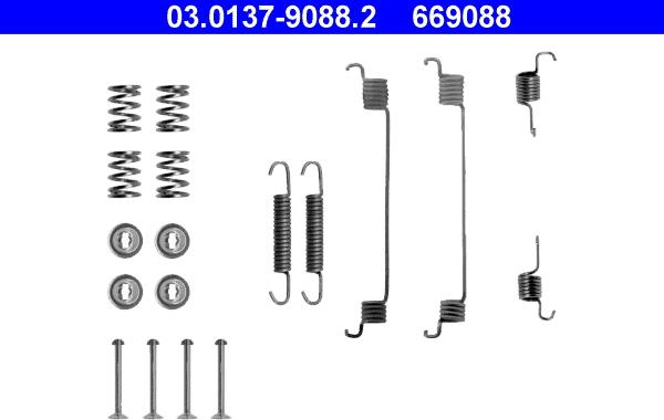 ATE 03.0137-9088.2 - Juego de accesorios, zapatas de freno parts5.com