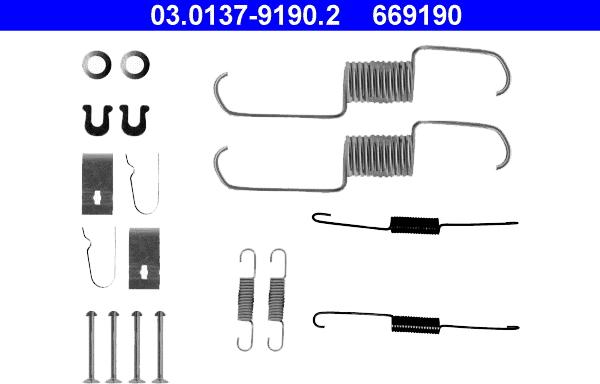 ATE 03.0137-9190.2 - Комплект принадлежности, спирани челюсти parts5.com