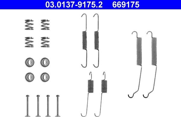 ATE 03.0137-9175.2 - Tartozékkészlet, fékpofa parts5.com