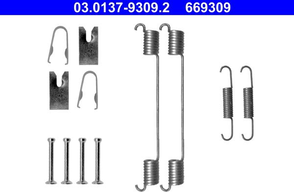 ATE 03.0137-9309.2 - Juego de accesorios, zapatas de freno parts5.com