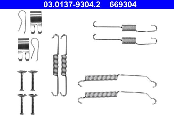 ATE 03.0137-9304.2 - Zestaw dodatków, szczęki hamulcowe parts5.com