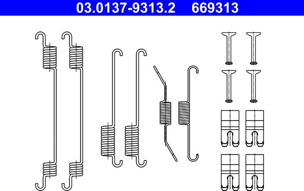 ATE 03.0137-9313.2 - Accessory Kit, brake shoes parts5.com