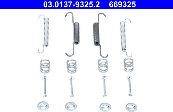 ATE 03.0137-9325.2 - Set accesorii, saboti frana parcare parts5.com