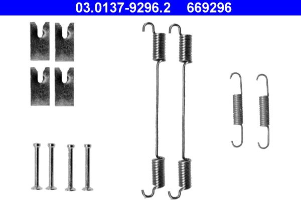 ATE 03.0137-9296.2 - Set accesorii, sabot de frana parts5.com