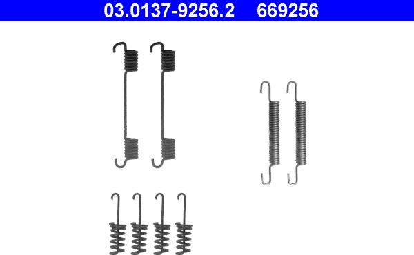 ATE 03.0137-9256.2 - Set accesorii, saboti frana parcare parts5.com