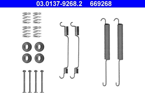 ATE 03.0137-9268.2 - Set accesorii, sabot de frana parts5.com