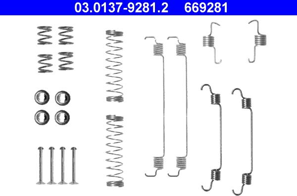 ATE 03.0137-9281.2 - Accessory Kit, brake shoes parts5.com