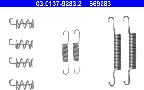 ATE 03.0137-9283.2 - Kompletni pribor, zavorne celjusti rocne zavore parts5.com