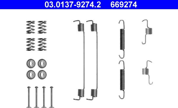 ATE 03.0137-9274.2 - Accessory Kit, brake shoes parts5.com