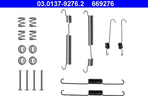 ATE 03.0137-9276.2 - Juego de accesorios, zapatas de freno parts5.com