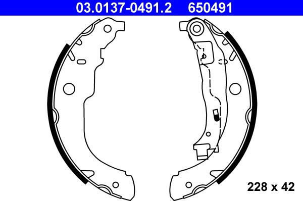 ATE 03.0137-0491.2 - Set saboti frana parts5.com