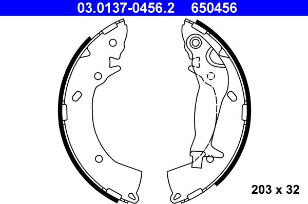 ATE 03.0137-0456.2 - Set saboti frana parts5.com