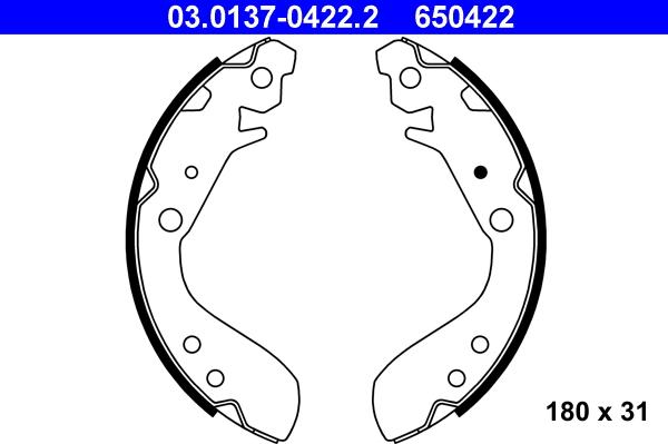 ATE 03.0137-0422.2 - Komplet kočnih čeljusti parts5.com