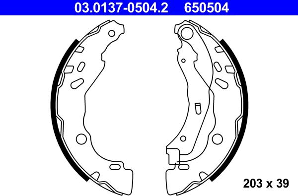 ATE 03.0137-0504.2 - Set saboti frana parts5.com