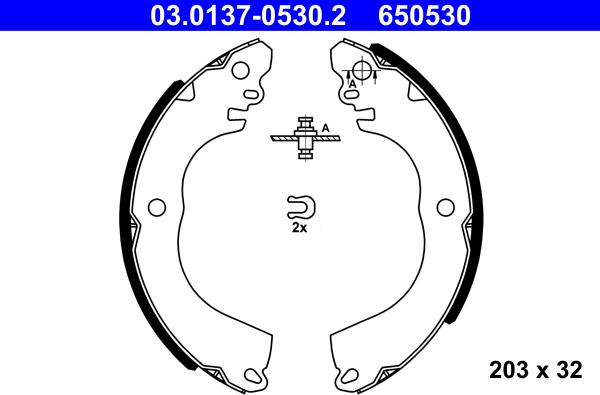 ATE 03.0137-0530.2 - Set saboti frana parts5.com