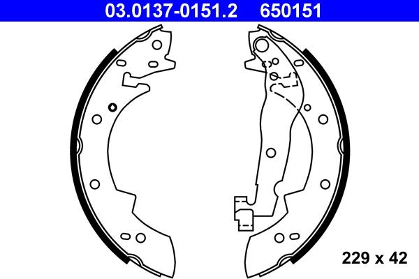 ATE 03.0137-0151.2 - Piduriklotside komplekt parts5.com