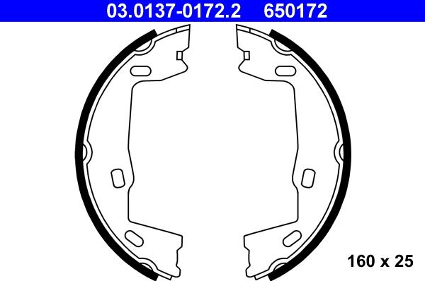 ATE 03.0137-0172.2 - Set saboti frana, frana de mana parts5.com