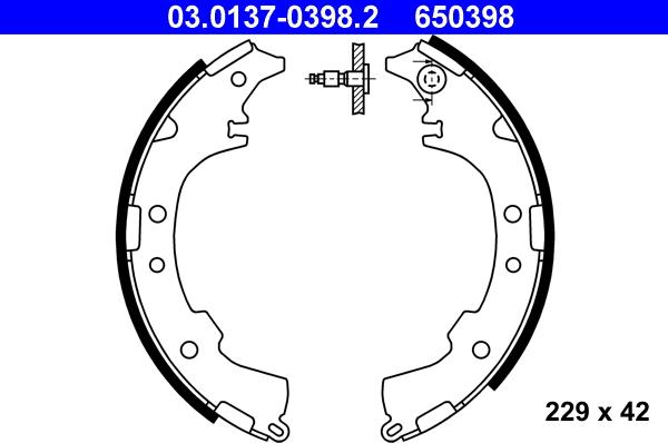 ATE 03.0137-0398.2 - Set saboti frana parts5.com